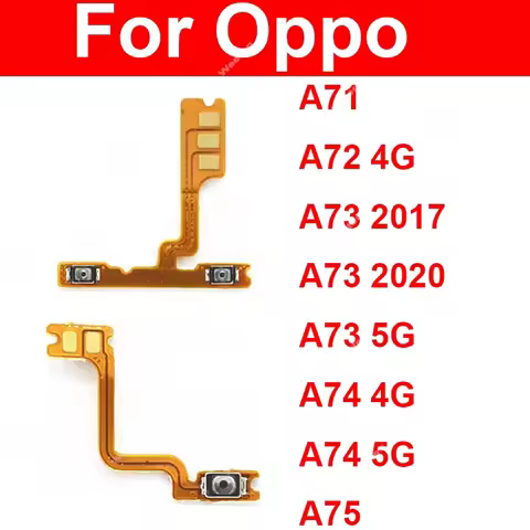 Volume Power Button Flex Cable For OPPO A71 A72 A73 A74 A75 4G 5G On OFF Power Voulme Side Keys Butt