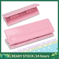 Metal 6-Hole Punch-Adjustable, for A4/A5/A6 Paper, 6-Ring Binder Hole Puncher, Includes Non-Slip Bas