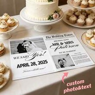 1 Set Customizable Wedding Newspaper Template, Editable Personal Photos & Text, Vintage Newspaper St