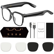 AI Smart Glasses with Camera 8MP EIS Anti Shake AI Voice Assistant Object Recognition Meeting Minute