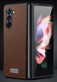 Ốp lưng da cho Samsung Galaxy Z Fold 6 /Fold 5 hiệu SULADA viền mềm chống sốc cao cấp - Hàng chính h