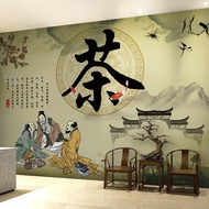 Chinese Tea House Decoration Tea Ceremony Tea Art Culture Tea House Tea Shop 8d Mural Tea House Tea 