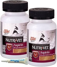 Nutri-Vet K-9 Aspirin 300mg Chewables for Large Dogs, 75ct (2-Pack w/Gel)