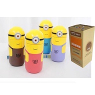 Minion travel cup drinking Glass water bottle 250 ml drinking water bottle