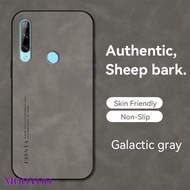 เคส Huawei Y9Prime Y9 2019นุ่มปกป้องกล้องเคสโทรศัพท์เปลือกแกะหรูหราเคสหนังแท้สำหรับ Huawei Y9 Prime 