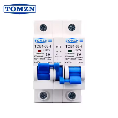 1P+1P MTS TOMZN AC Dual power Manual transfer switch Circuit breaker MCB 50HZ/60HZ