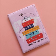 PU Leather Passport Holder Pasport Case Travel Document Holder Women ID Card Wallet