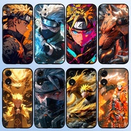 for OPPO A96 5G A95 4G A78 A58 A38 A18 TPU Luxury Black Silicone Soft Case W20 Cartoon anime Naruto