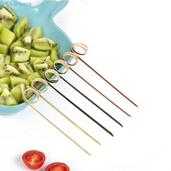 AROMA Cocktail Skewer Eco-friendly Cocktail Scissor Shaped 100Pcs Barbeque Party Ring Toothpick