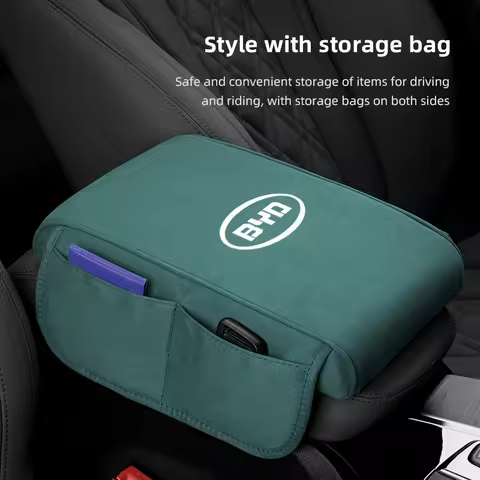 Suede Car Interior Armrest Box Mat Center Console Accessories For BYD Tang F3 E6 Atto3 Yuan Plus Son