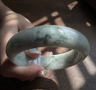 飄藍花翡翠手鐲 | 19圍 | 天然緬甸玉翡翠A貨 | 送禮