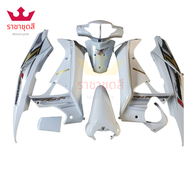 ชุดสี เฟรม Honda wave 125i  เวฟ 125 i ปี 2005-2007 จำนวน 13 ชิ้น ไฟเลี้ยวบังลม สีขาวติดสติกเกอร์ตามร