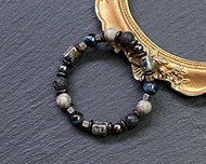 藍虎眼 黑膽石 麥飯石 火山岩 火焰石 椰殼 個性鋼手鍊 客製化