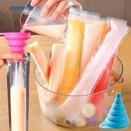 100/20Pcs Disposable Ice Pop Mold Bags - Foldable Ice Cream Tube Freezer Ziplock Bags - Homemade Jui