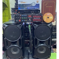 Karaoke set promac amplifier at speaker W/megapro midi 17,000songs videoke Player Free platinum mic