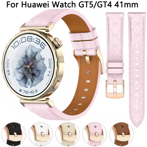 18mm Synthetic Leather For Huawei Watch GT 5 4 GT5/GT4 41mm Strap Bracelet For Huawei GT5 Pro 42mm S