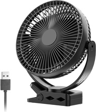 10000mAh Battery Operated Fan Portable Clip on Fan for Bedroom Outdoor Travel Camping Golf Cart Trea