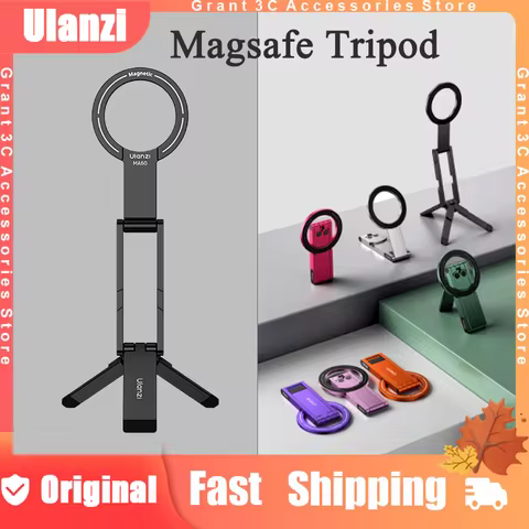 Ulanzi MA60 Foldable Magnetic Phone Tripod Magsafe Stand Tripods for iPhone Horizontal Vertical Shoo