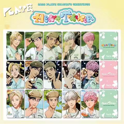 15Pcs KPOP 2026 PLAVE Seasonal Greetings Photocards Heart Tracker Member Two-Sided Postcards HAMIN Y