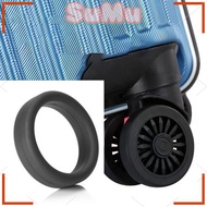SUMU 3Pcs Rubber Ring, Flexible Silicone Luggage Wheel Ring, Elastic Diameter 35 mm Thick Flat Wheel Hoops Luggage Wheel