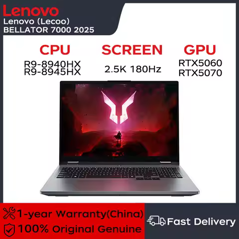 Lenovo Lecoo BELLATOR 7000 2025 Gaming Laptop 16-Inch 2.5K 180Hz Screen R9-8940HX/R9-8945HX 16G/32GB