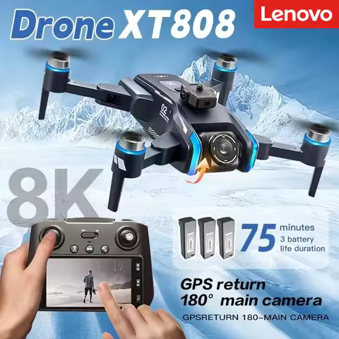 Lenovo XT808 GPS Drone 4K Professional 8K HD Dual Camera Brushless Motor avoidance WIFI FPV Foldable