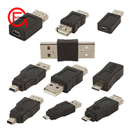 10PCS OTG 5 Pin F/M mini Changer Adapter USB Male to Female Micro-USB