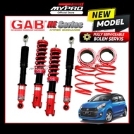 GAB HE SERIES Adjustable Absorber High Low Bodyshift Perodua Myvi 05+ (Boleh Service)