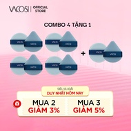 [Buy 4 Get 1 Free] VACOSI blue double-sided cushion puff - Bag of 2 - BP53-02