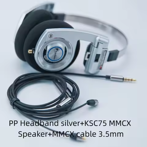 Farsoo PP headband with KSC75 MMCX Speaker compatible with MMCX 3.5 cable or bluetooth cable HIFI so