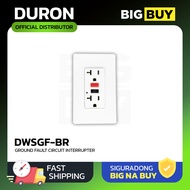 DURON - 2-Gang GFCI Flat Pin Outlet with Ground Black Red