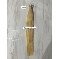 Blonde original human hair extension hair extension size 50cm
