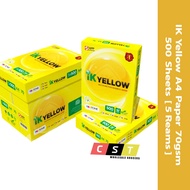 IK Yellow A4 Paper 70gsm 500 sheets [5 Reams] [One Ctn Box]