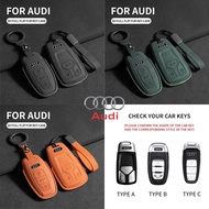 New Hight Quality 3D suede Leather Protection Cover Casing key case For Audi C6 A7 A8 R8 A1 A3 A4 A5 Q7 Q3 Q5 A6 C5 S6 Audi keychain Accessories