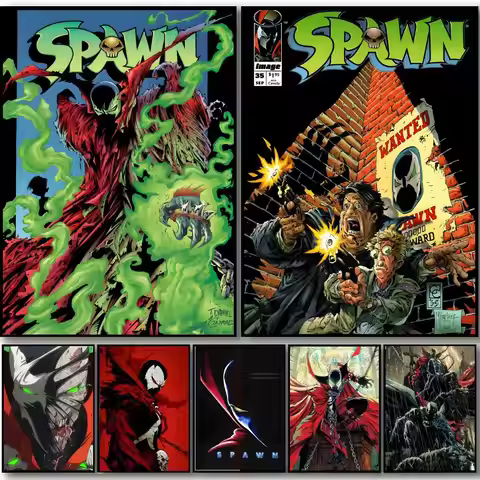 Anime S-Spawn Poster HD art sticky wall waterproof home bedroom bar aesthetic decoration