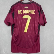 2425 jersey Belgium Fans Short-sleeve home DE BRUYNE E.HAZARD  loose ventilate quick-dry Classic top quality Thai version of T-shirt movement