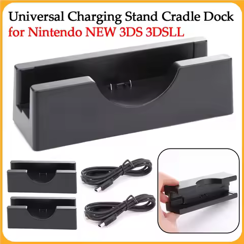 USB Cable Charging Display Dock Stand Charging Holder Stand Charger Dock Station for Nintendo NEW 3D