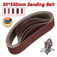 10PCS Sanding Belt 330x30mm 120-1000 Grit Sanding Sander Belt Aluminum Oxide Woodworking Abrasive Sa