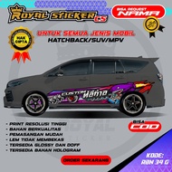 RBN34-STIKER DECAL MOBIL IINOVA TURBO DIESEL LANGSUNG CETAK-STIKER DECAL MOBIL CUSTOM INNOVA REBORN