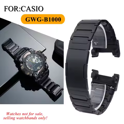 Titanium alloy watch strap for Casio G-SHOCK Mudmaster GWG-B1000 The Third Generation Modified watch