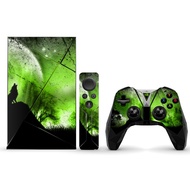 MightySkins Skin Compatible with NVIDIA Shield TV (2017) wrap Cover Sticker Skins Howling Wolf