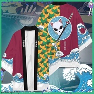 Anime Demon Slayer Tomioka Giyuu Unisex Men Women Kimono Cosplay Costumes Haori Sabito Top Plus Size
