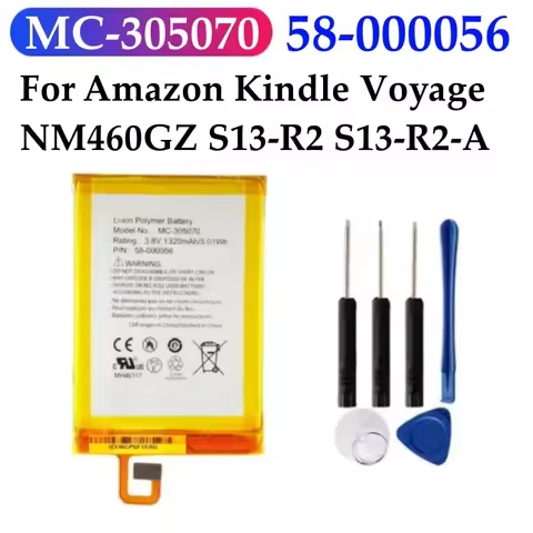 New Replacement Battery for Amazon Kindle Voyage, NM460GZ 58-000056 MC-305070 S13-R2 S13-R2-A +Free 