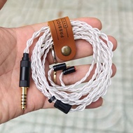 Replacement cable for IEM headphones with silver-plated copper wire.