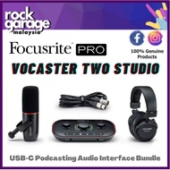 Focusrite Vocaster Two USB-C Studio Podcasting Audio Interface Bundle