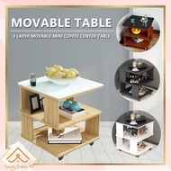 Moveable Table White,Black,Wood, Maple w/ Glass Top 40*40*50cm Modern Style Center Table Side Table