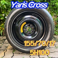ล้ออะไหล่เก่าญี่ปุ่น 5 รู 100 ขนาดยาง 155/70/17 เหมาะสำหรับ Yaris Cross
