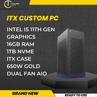 [ ITX MINI PC BUILD M ] INTEL CORE I5 11TH GEN DESKTOP / 32GB RAM / NVIDIA RTX RX GPU / READY TO USE / PLUG AND PLAY / WORK ONLINE (COLLINX COMPUTER)
