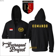 JAKET ZIPPER TNIJAKET HOODIE KOMANDO K88