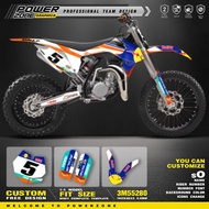 PowerZone Custom Team Graphics Backgrounds Decals For 3M Stickers Kit For KTM SX85 2013-2017 85cc Nu